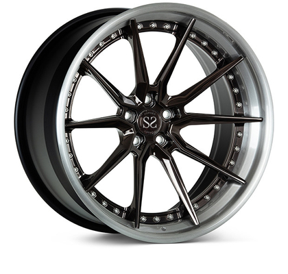 Velg Vossen EVO2 3 PC yang ditempa 24 inci Untuk Mobil Mewah RS5 Roda Hitam Dipoles