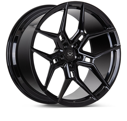 24 Inch 1 Piece Forged Wheels Gloss Black EVO4 Monoblock Untuk Pelek Mobil S6